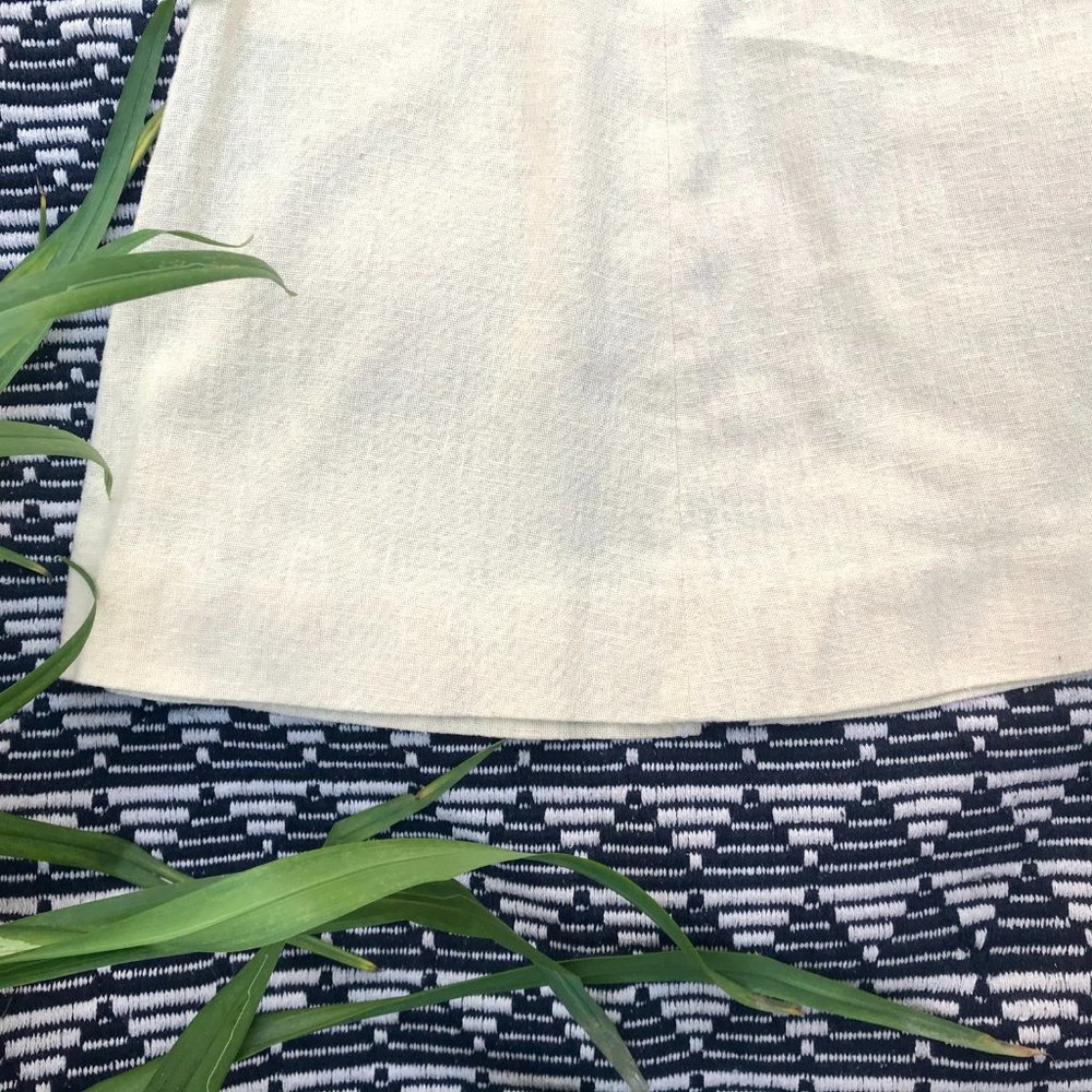 vtg Linen A-line skirt - Picture 11 of 14